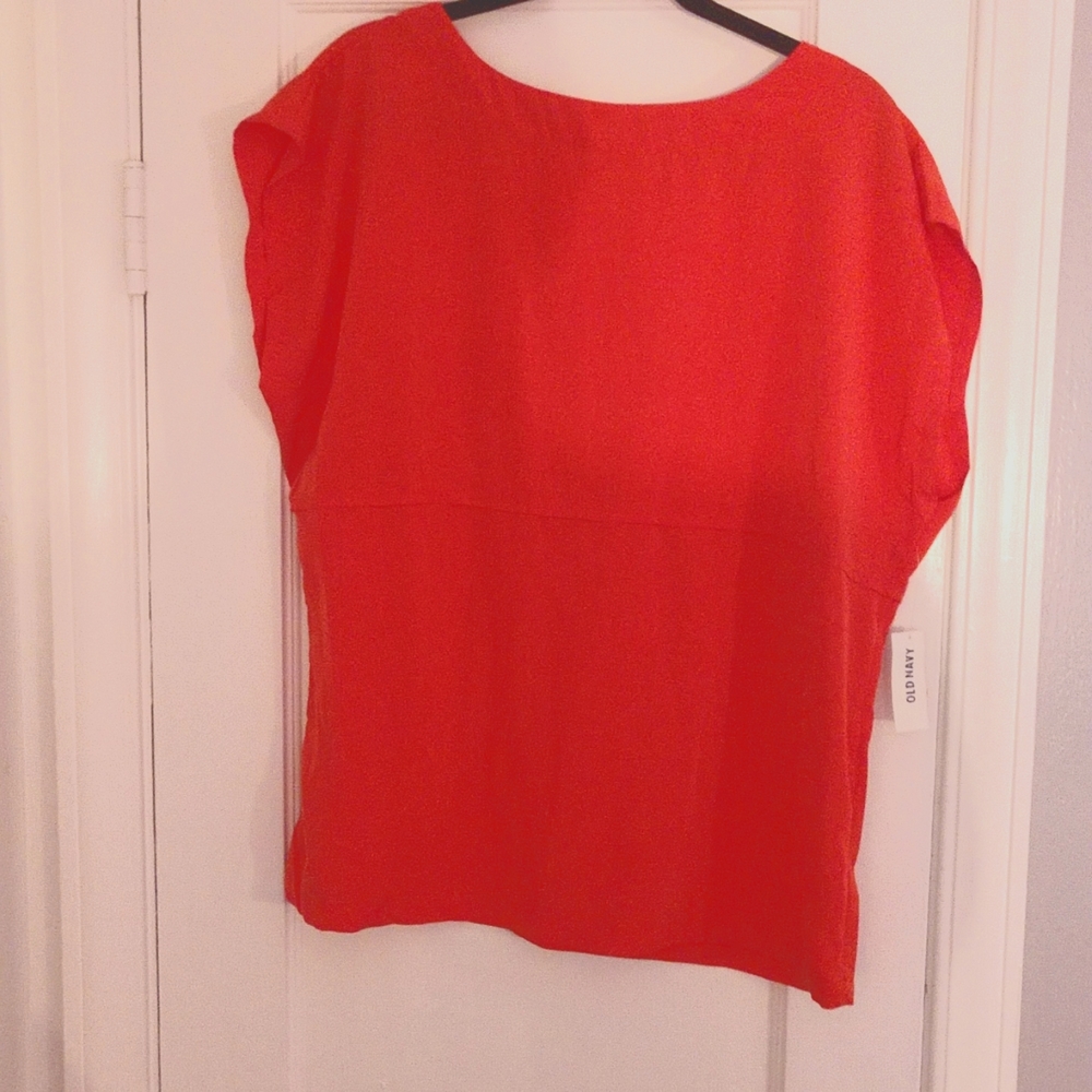 Old Navy Red Orange sleeveless blouse